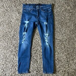 Express Women’s Distressed Blue Skinny Jeans Size 12